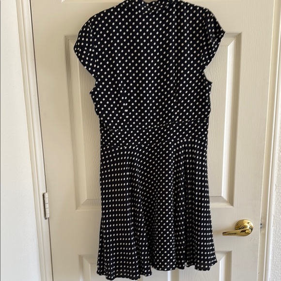 Betsey Johnson Black and White Polka Dot A Line Swing Dress - Picture 5 of 8